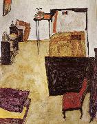 Egon Schiele Schiele-s Room in Neulengbach France oil painting artist